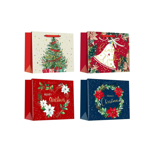 Christmas Horizontal Foil Hot Stamped Premium Quality bags