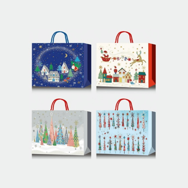 Christmas Horizontal Foil Hot Stamped Premium Quality bags