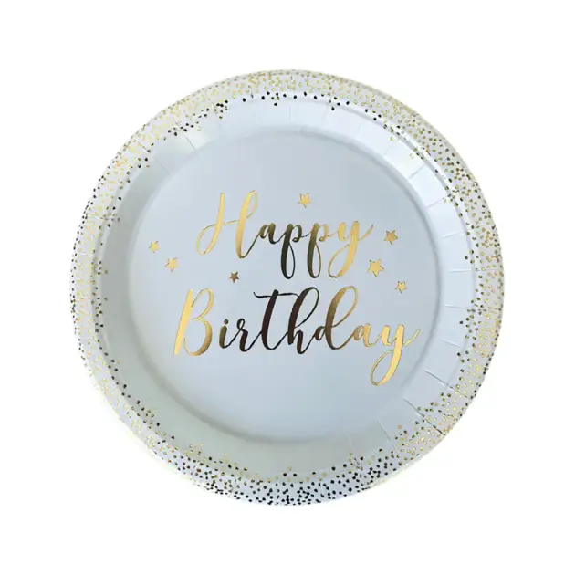 Hot Stamp Happy Birthday Gold
