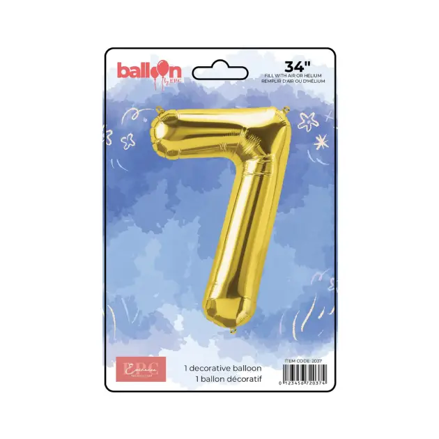 Gold Number Balloons 34-inch