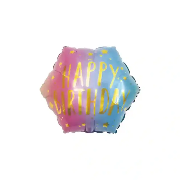Happy Birthday Gold Script 18" Standard