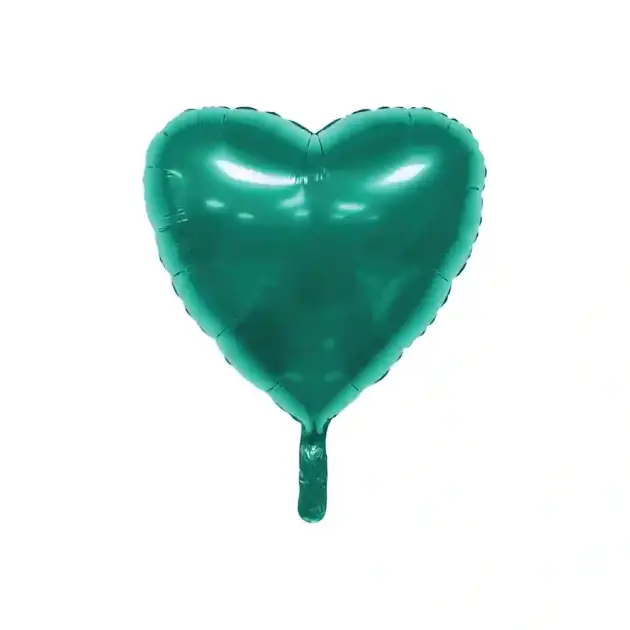 Heart Tiffany Blue Metallic Premium 18″