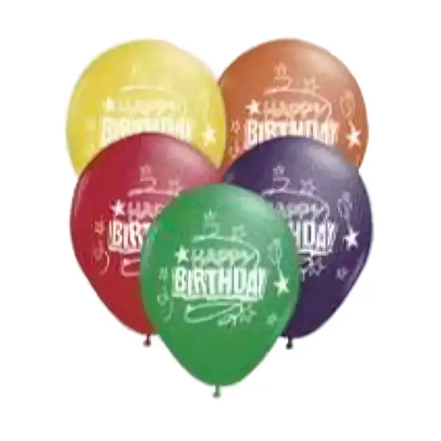 Printed Birthday loops & Stars Two Sided Printing