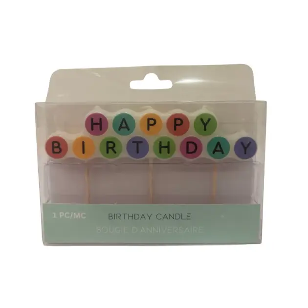 Happy Birthday Candle Multi Colour
