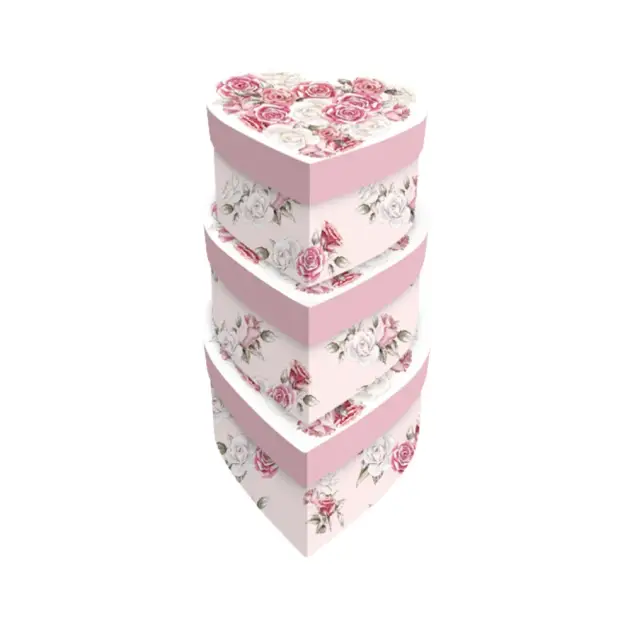 Heart & Rose gift box set of 3